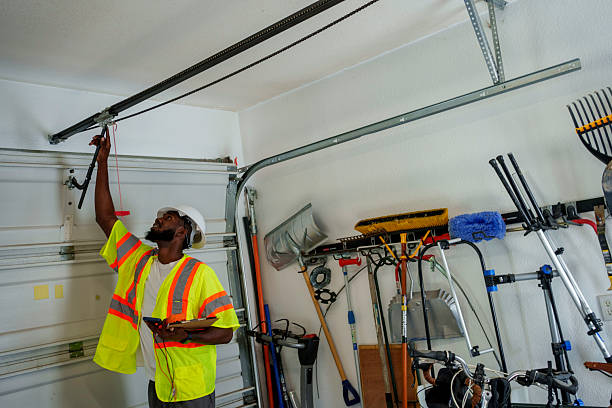 Professional Garage Door Maintenance technician working in Augusta, WI